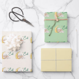 Eid Al Adha Stof Groen Knuffel Schaap Inpakpapier Vel