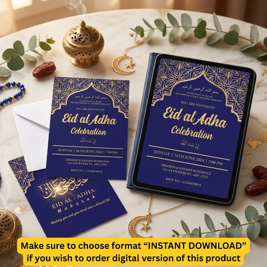 Eid Al Adha-viering Eid Mubarak Eid-feest Kaart
