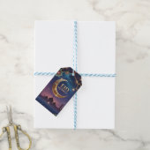 Eid Al Adha viering Gouden Maan Sterren Cadeaulabel (Met Touw)