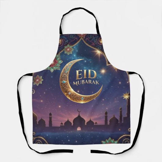 Eid Al Adha viering Gouden Maan Sterren Schort (Voorkant)
