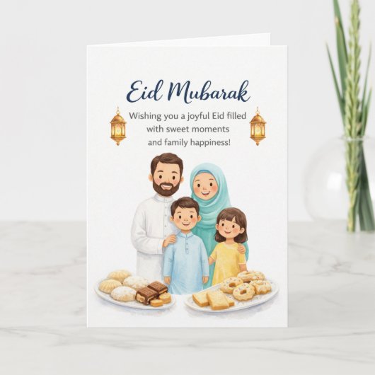 Eid al-Fitr familieviering kaart (Voorkant)