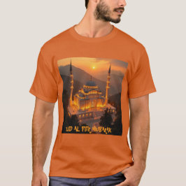 Eid Al Fitr Feestelijke Gouden Kunst Tshirt voor H