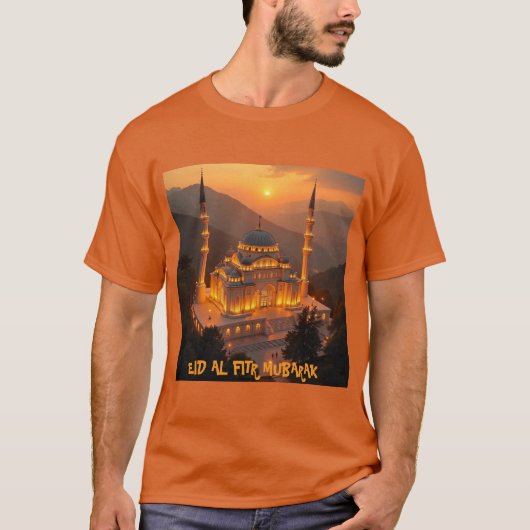 Eid Al Fitr Feestelijke Gouden Kunst Tshirt voor H (Voorkant)