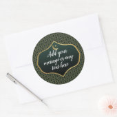 Eid Al-Fitr Goud Groen Ronde Sticker (Envelop)