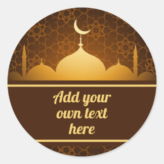 Eid Al fitr gouden label gepersonaliseerd