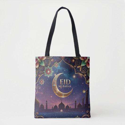 Eid al fitr Islamic celebration Gold And navy Tote Bag (Voorkant)