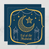 Eid Al-Fitr Mubarak Holiday Kaart (Voorkant / Achterkant)