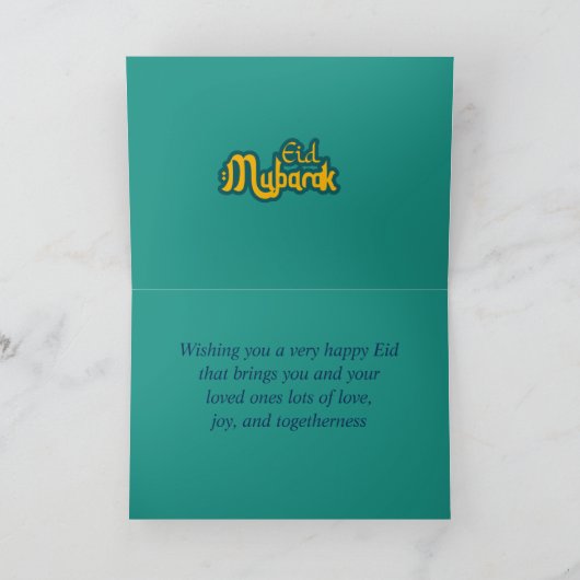 Eid Al-Fitr Mubarak Kaart (Binnen)