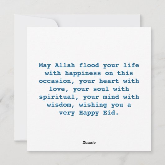 Eid Al-Fitr Mubarak Moon en sterren Feestdagenkaart (Achterkant)