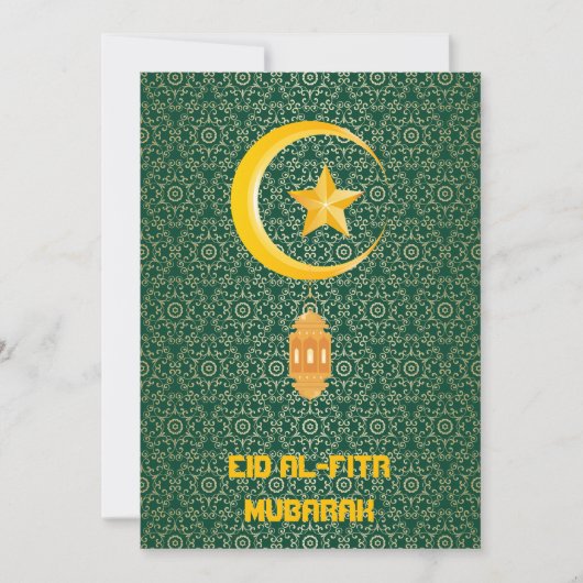 Eid al Fitr Mubarak Ramadan Kareem Maan Ster (Voorkant)