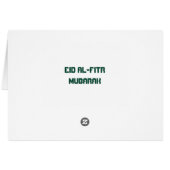 Eid al Fitr Mubarak Ramadan Kareem Moon Star (Achterkant Horizontaal)