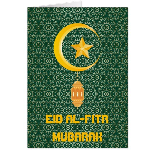 Eid al Fitr Mubarak Ramadan Kareem Moon Star (Voorkant)