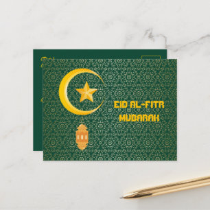 Eid al Fitr Mubarak Ramadan Kareem Moon Star Briefkaart