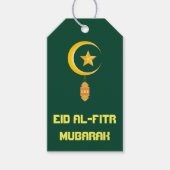 Eid al Fitr Mubarak Ramadan Kareem Moon Star Cadeaulabel (Voorkant)