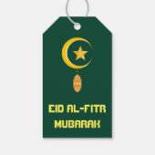 Eid al Fitr Mubarak Ramadan Kareem Moon Star Cadeaulabel (Achterkant)