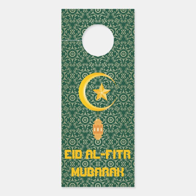 Eid al Fitr Mubarak Ramadan Kareem Moon Star Deurhanger (Voorkant)
