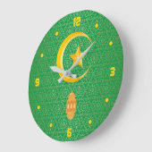 Eid al Fitr Mubarak Ramadan Kareem Moon Star Grote Klok (Hoek)