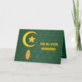 Eid al Fitr Mubarak Ramadan Kareem Moon Star Kaart