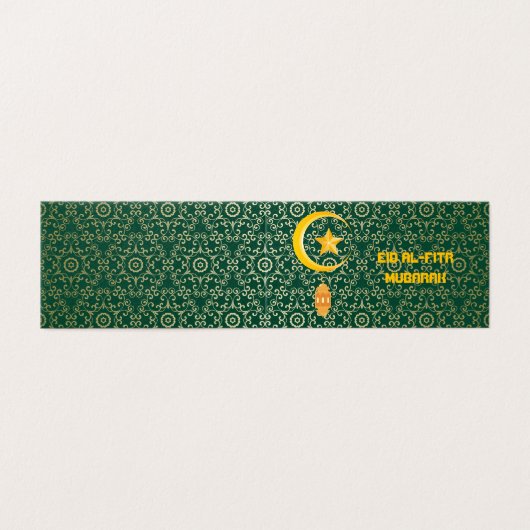 Eid al Fitr Mubarak Ramadan Kareem Moon Star Kaart (Buitenkant ongevouwen)