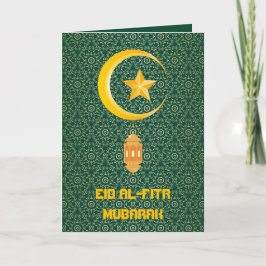 Eid al Fitr Mubarak Ramadan Kareem Moon Star Kaart