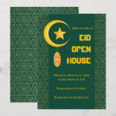 Eid al Fitr Mubarak Ramadan Kareem Moon Star Kaart (Voorkant / Achterkant)