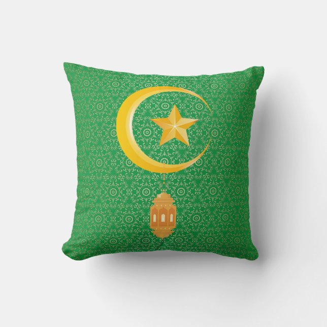 Eid al Fitr Mubarak Ramadan Kareem Moon Star Kussen (Voorkant)