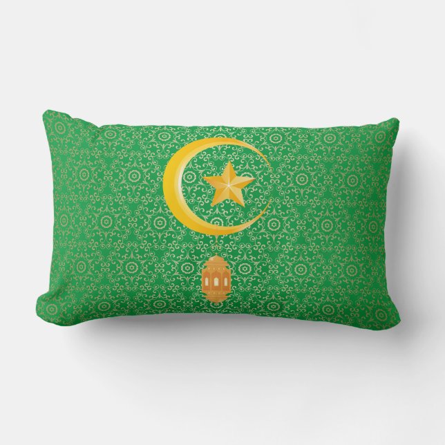 Eid al Fitr Mubarak Ramadan Kareem Moon Star Kussen (Voorkant)