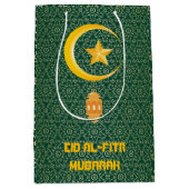 Eid al Fitr Mubarak Ramadan Kareem Moon Star Medium Cadeauzakje (Voorkant)