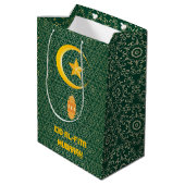 Eid al Fitr Mubarak Ramadan Kareem Moon Star Medium Cadeauzakje (Achterkant Gekanteld)