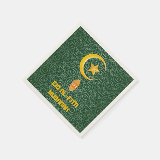 Eid al Fitr Mubarak Ramadan Kareem Moon Star Servet (Hoek)