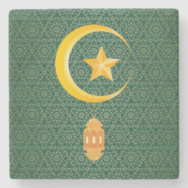 Eid al Fitr Mubarak Ramadan Kareem Moon Star Stenen Onderzetter