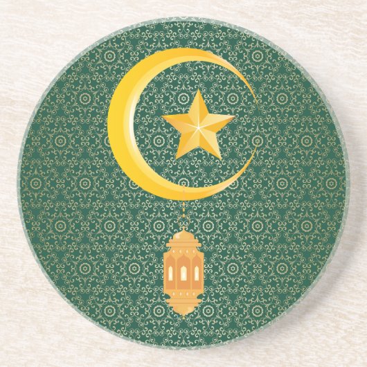 Eid al Fitr Mubarak Ramadan Kareem Moon Star Zandsteen Onderzetter (Voorkant)