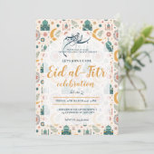 Eid Al Fitr-viering Eid Mubarak-feest Bewerkbaar Kaart (Staand voorkant)