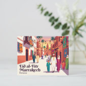 Eid al-Fitr-viering in Marrakech Marokko Briefkaart (Staand voorkant)