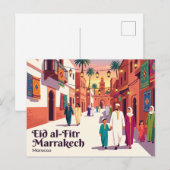 Eid al-Fitr-viering in Marrakech Marokko Briefkaart (Voorkant / Achterkant)
