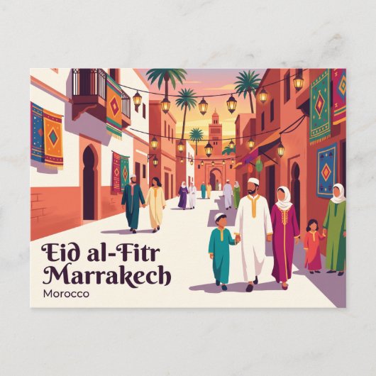 Eid al-Fitr-viering in Marrakech Marokko Briefkaart (Voorkant)