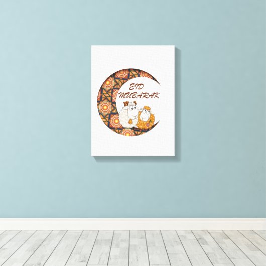 Eid Aladha Mubarak 2023 Canvas Afdruk (Insitu (Houten vloer))