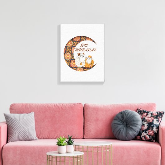 Eid Aladha Mubarak 2023 Canvas Afdruk (Insitu (Woonkamer))