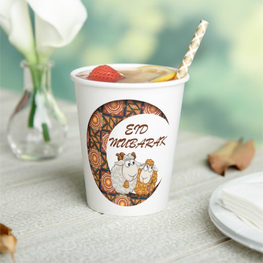 Eid Aladha Mubarak 2023 Papieren Bekers (Insitu)