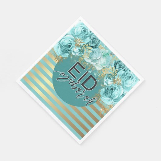 Eid Blauwgroen Bloemenservet Servet (Hoek)