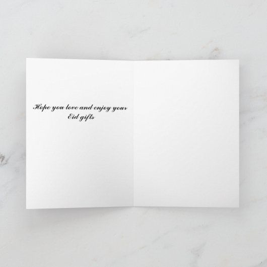 Eid-cadeaubon Feestdagen Kaart (Binnen)