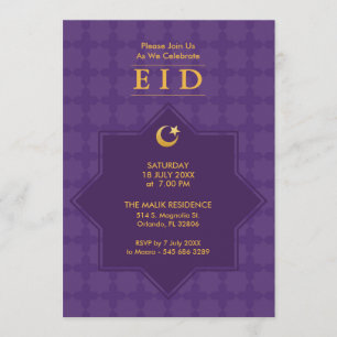 Eid Celebration 8 Pointed Star Party Invitation Kaart