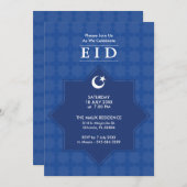 Eid Celebration 8 Pointed Star Party Invitation Kaart (Voorkant / Achterkant)