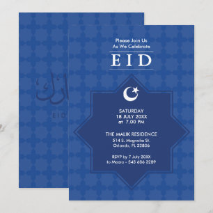 Eid Celebration 8 Pointed Star Party Invitation Kaart