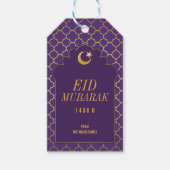 Eid Celebration Gift Label goud Marokkaans patroon Cadeaulabel (Voorkant)