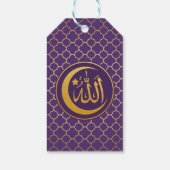 Eid Celebration Gift Label goud Marokkaans patroon Cadeaulabel (Achterkant)