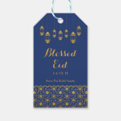 Eid Celebration Gift Label met Goud Islamitisch Pa Cadeaulabel (Voorkant)