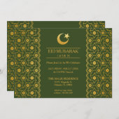 Eid Celebration Party Invitation Islamic Pattern Kaart (Voorkant / Achterkant)