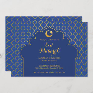 Eid Celebration Party Invitation Morrocan Pattern Kaart