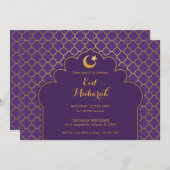 Eid Celebration Party Invitation Morrocan Pattern Kaart (Voorkant / Achterkant)